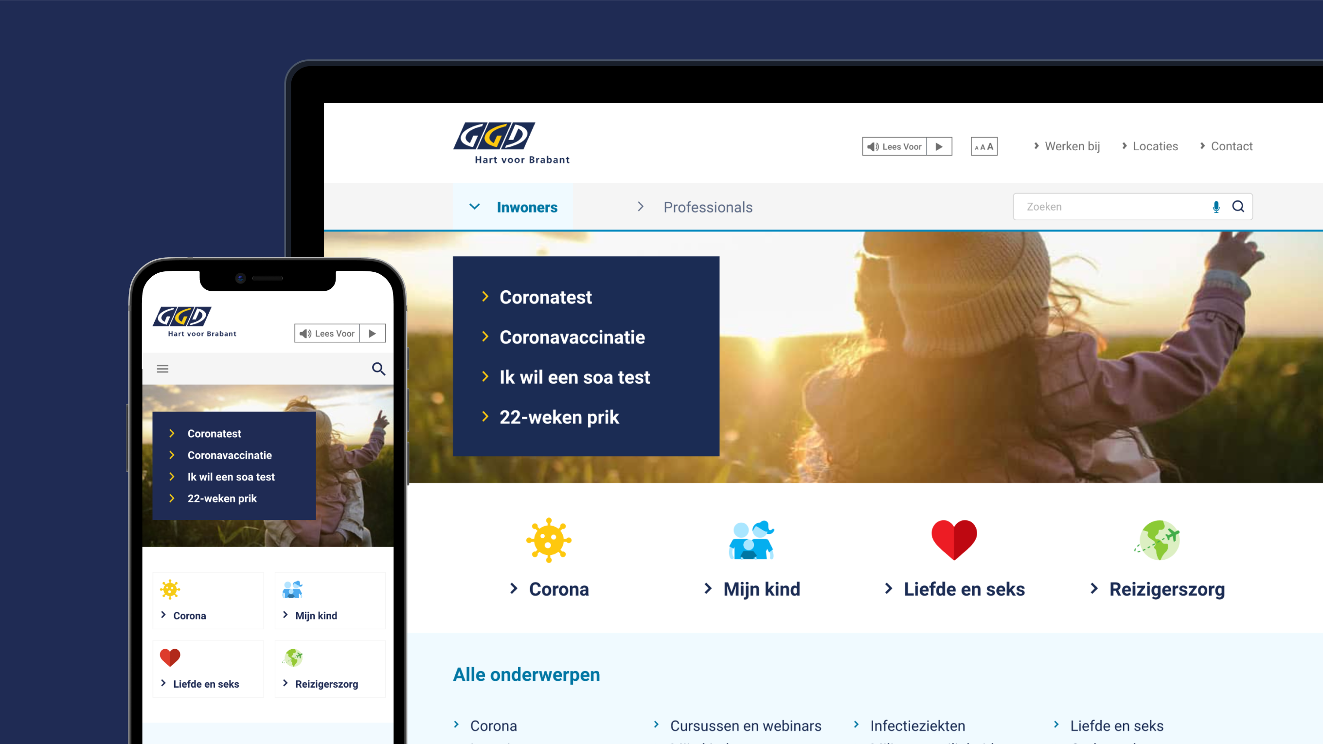 Twee portalen voor de GGD