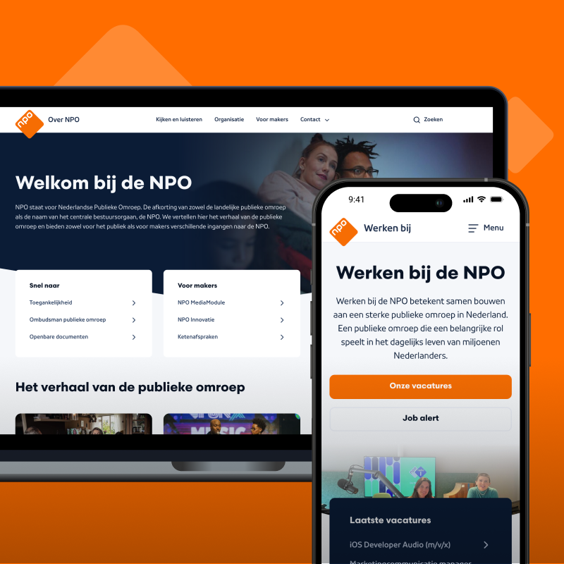 Organisatie websites voor de NPO