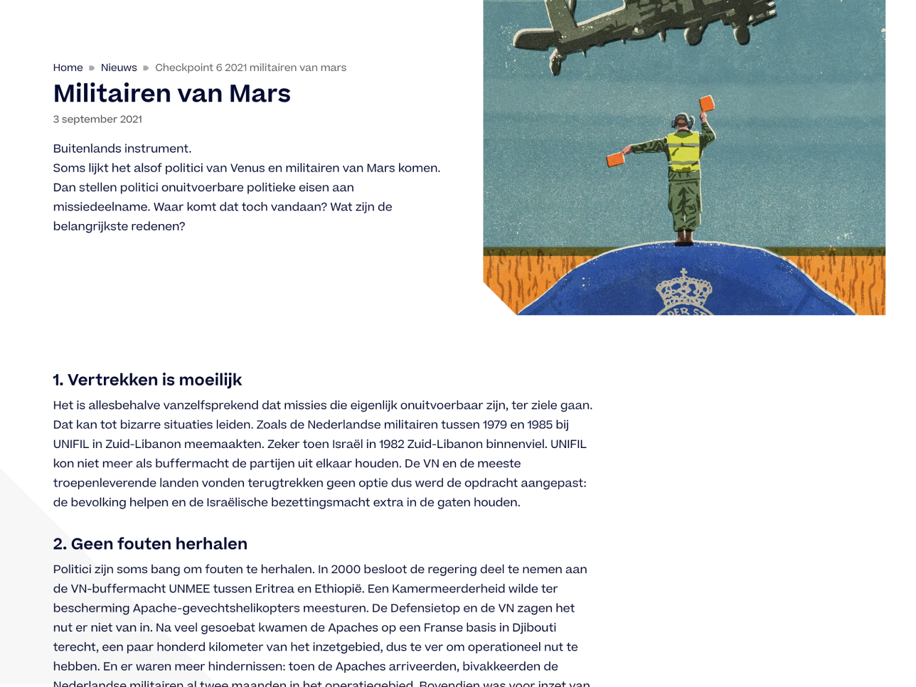 Nieuwsartikel op de nieuwe NLVi-website