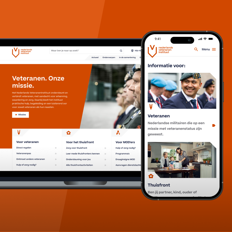 Nieuwe website en Mijn NLVi voor het Nederlands Veteraneninstituut