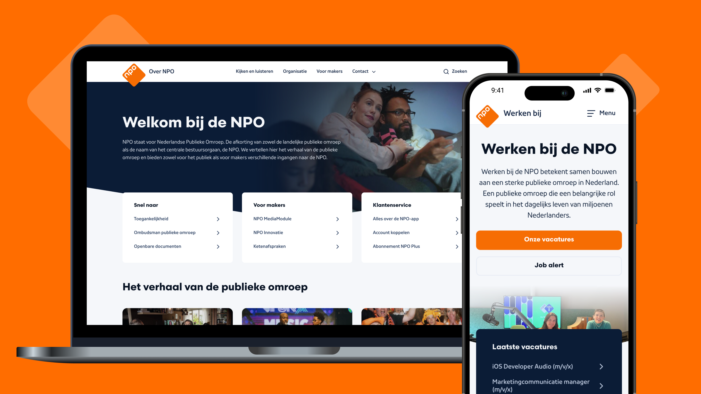 Organisatie websites voor de NPO