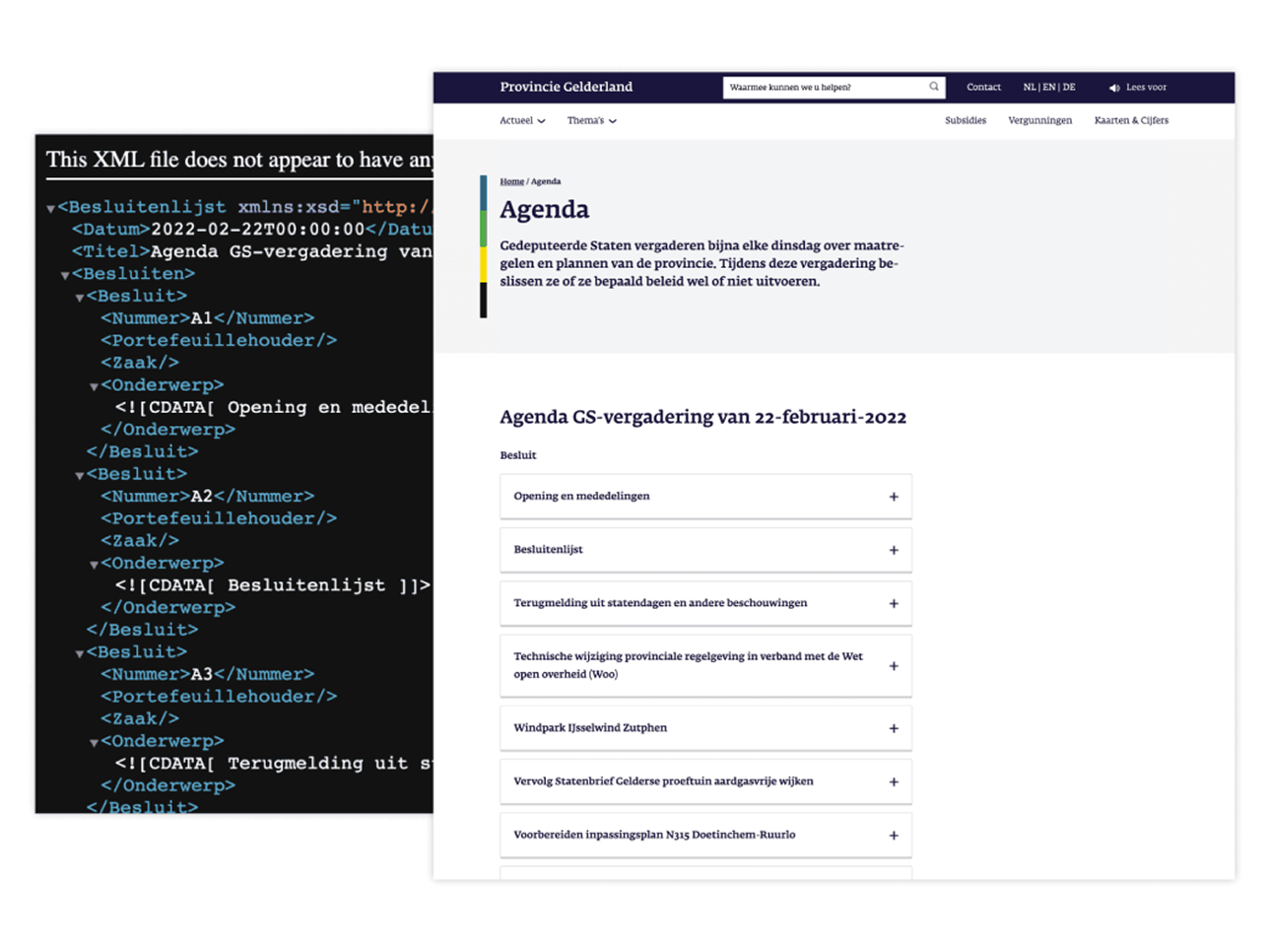 Ophalen en presenteren van XML data