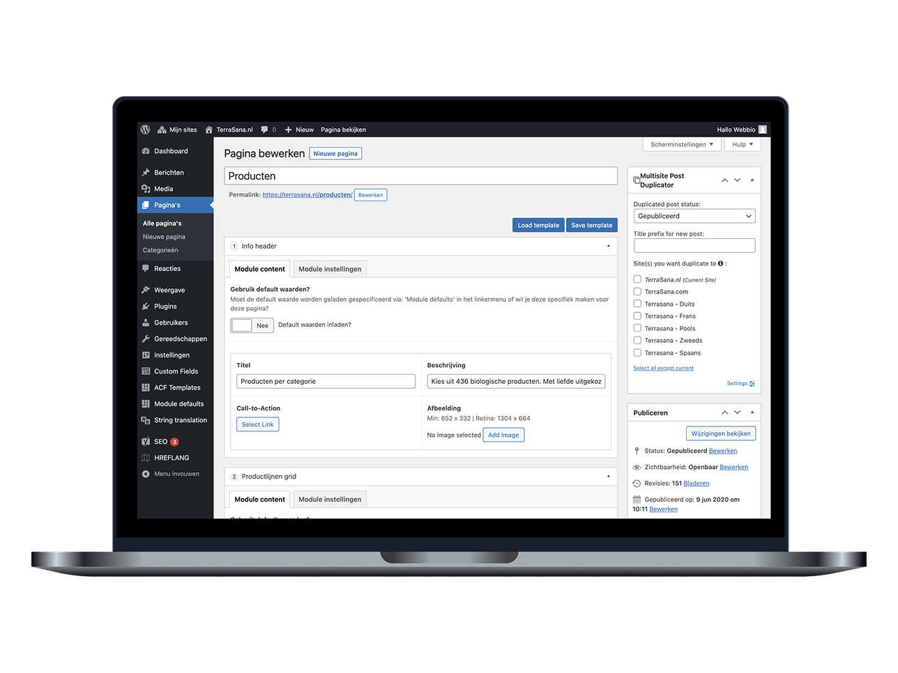 Dynamische productpagina's